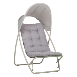 Solstoler|Friluftsutstyr-Hvilestol HOME4YOU Piper med kalesje Beige