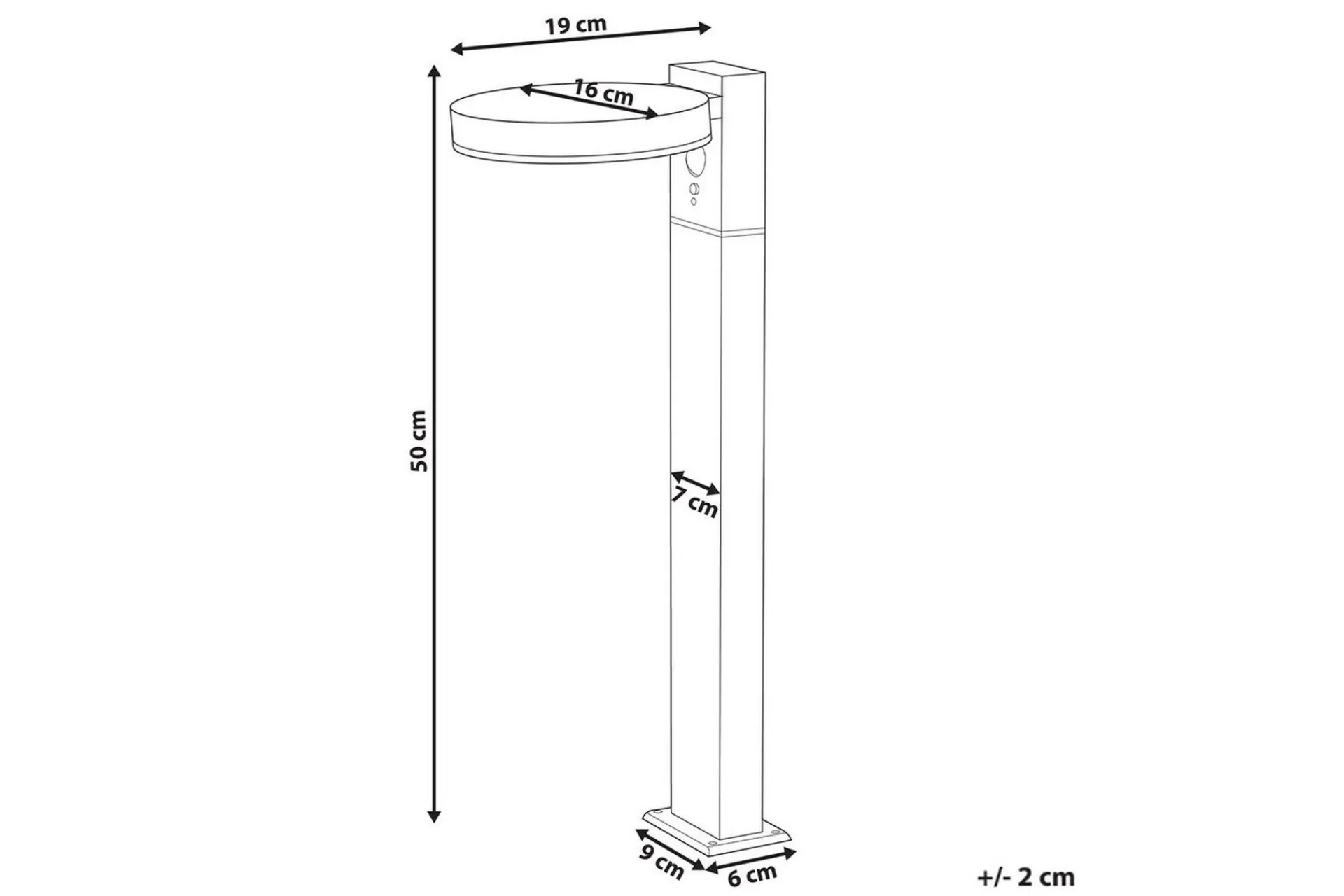 Solcelle Utelys & Solcellelamper-Hydra LED Solcellebelysning 50 cm Svart