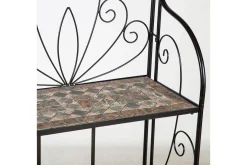 Tilbehør Utendørs-Hylle MOSAIC 60x30xH128cm mørkegrå/brun Brun,Svart