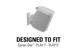 Mediestativ & Veggfeste-Høyttalerfeste Sanus for Sonos One SL Play:1 og Play:3 Hvit