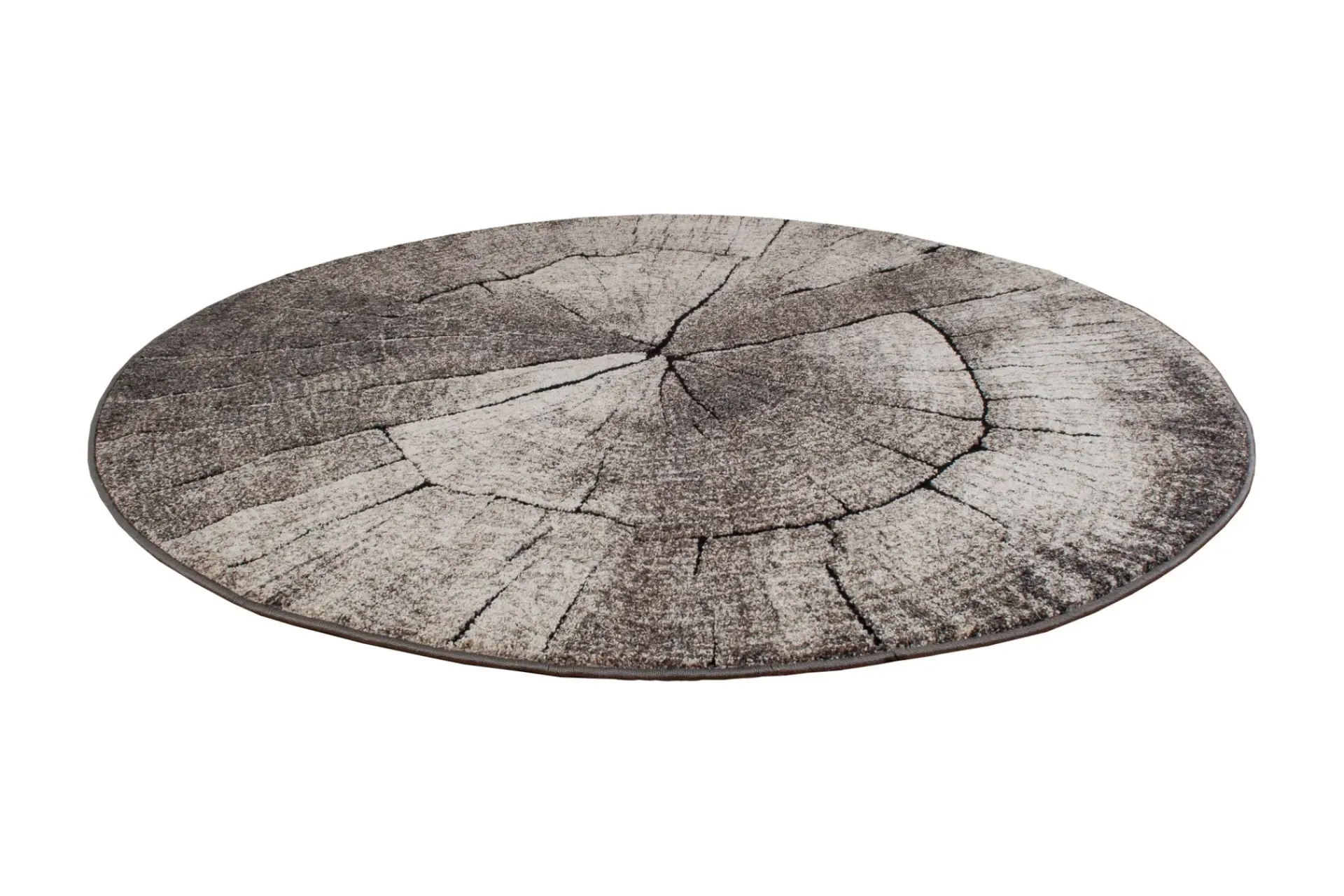 KM Home Moderne Tepper-Ibiza Matte Rund 200 Tree Grey