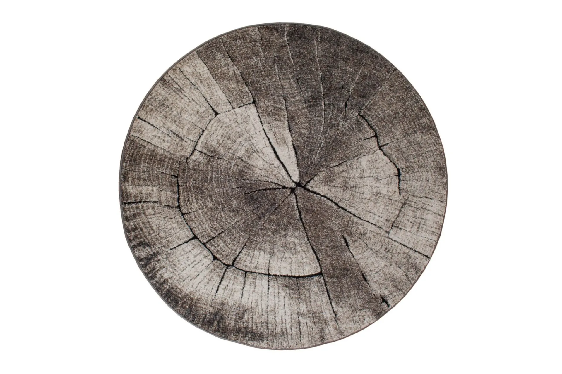 KM Home Moderne Tepper-Ibiza Matte Rund 200 Tree Grey