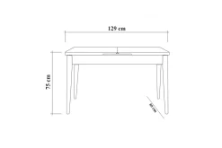 Spisegrupper-Idehult Spisegruppe 5 deler 75 cm Hvit,Antracit