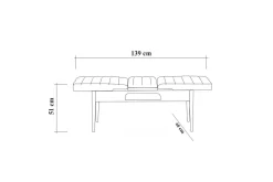 Idehult Spisegruppe 5 deler 75 cm