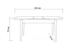 Spisegrupper-Idehult Spisegruppe 4 deler 75 cm Natur,Antracit