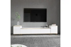 Tv-Benk & Mediabenk-Imaj TV-benk 180 cm Hvit,Gull