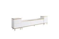 Tv-Benk & Mediabenk-Imaj TV-benk 180 cm Hvit,Gull