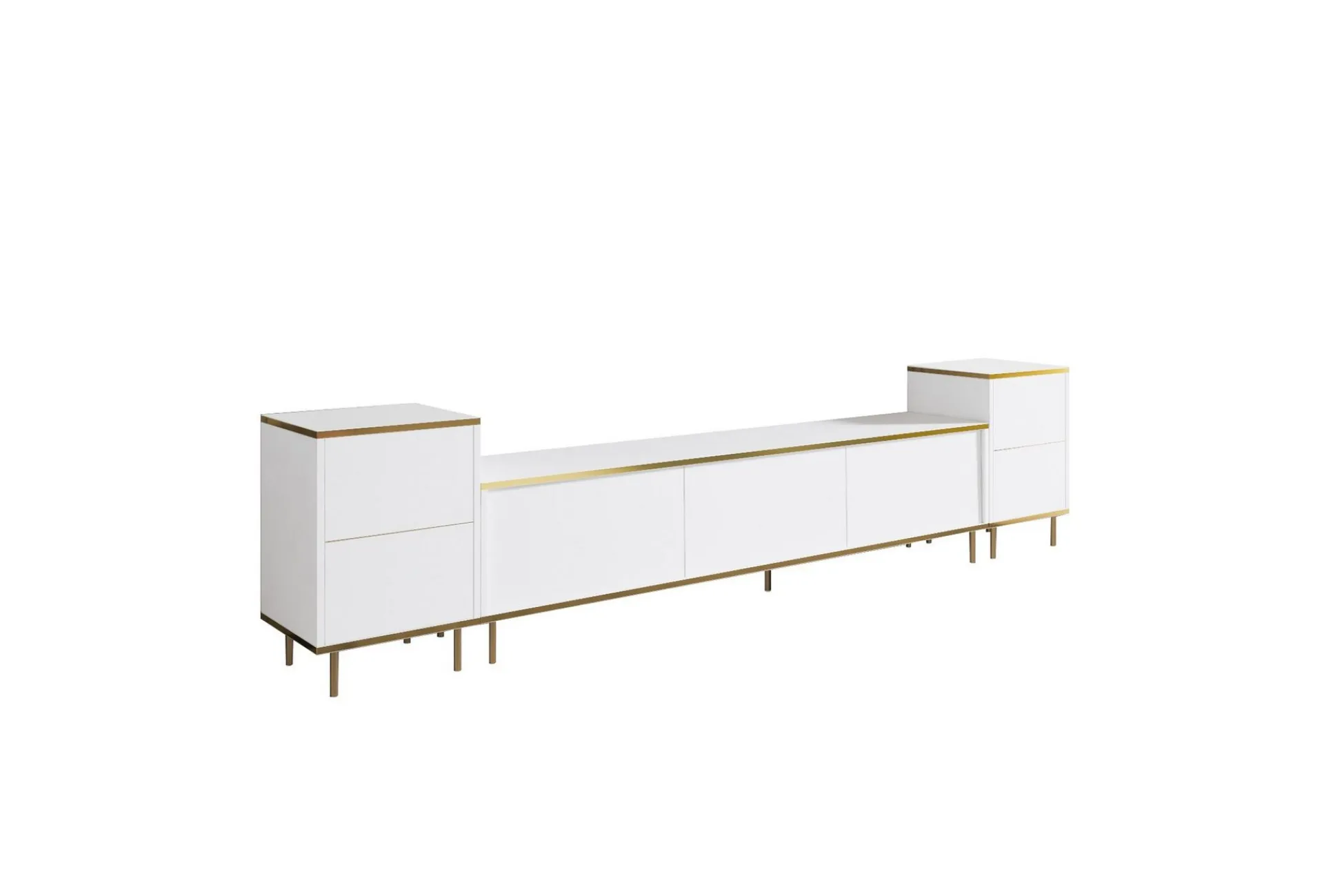 Tv-Benk & Mediabenk-Imaj TV-benk 180 cm Hvit,Gull