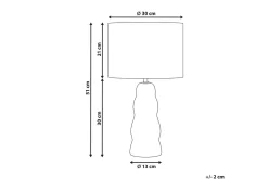 Nattbordslampe|Bordlampe-Incantata Bordlampe 51 cm E27 Beige