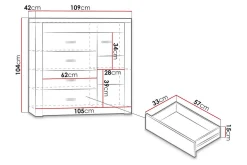 Indianapolis Skjenk 109x42x104 cm