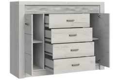 Sideboard & Skjenker-Indianapolis Skjenk 137x42x104 cm Mørkt asketre