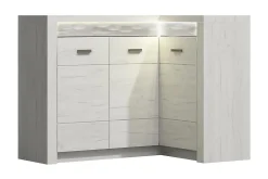 Sideboard & Skjenker-Indianapolis Skjenk 131x42x104 cm Hvit,Grey