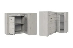 Sideboard & Skjenker-Indianapolis Skjenk 131x42x104 cm Mørkt asketre