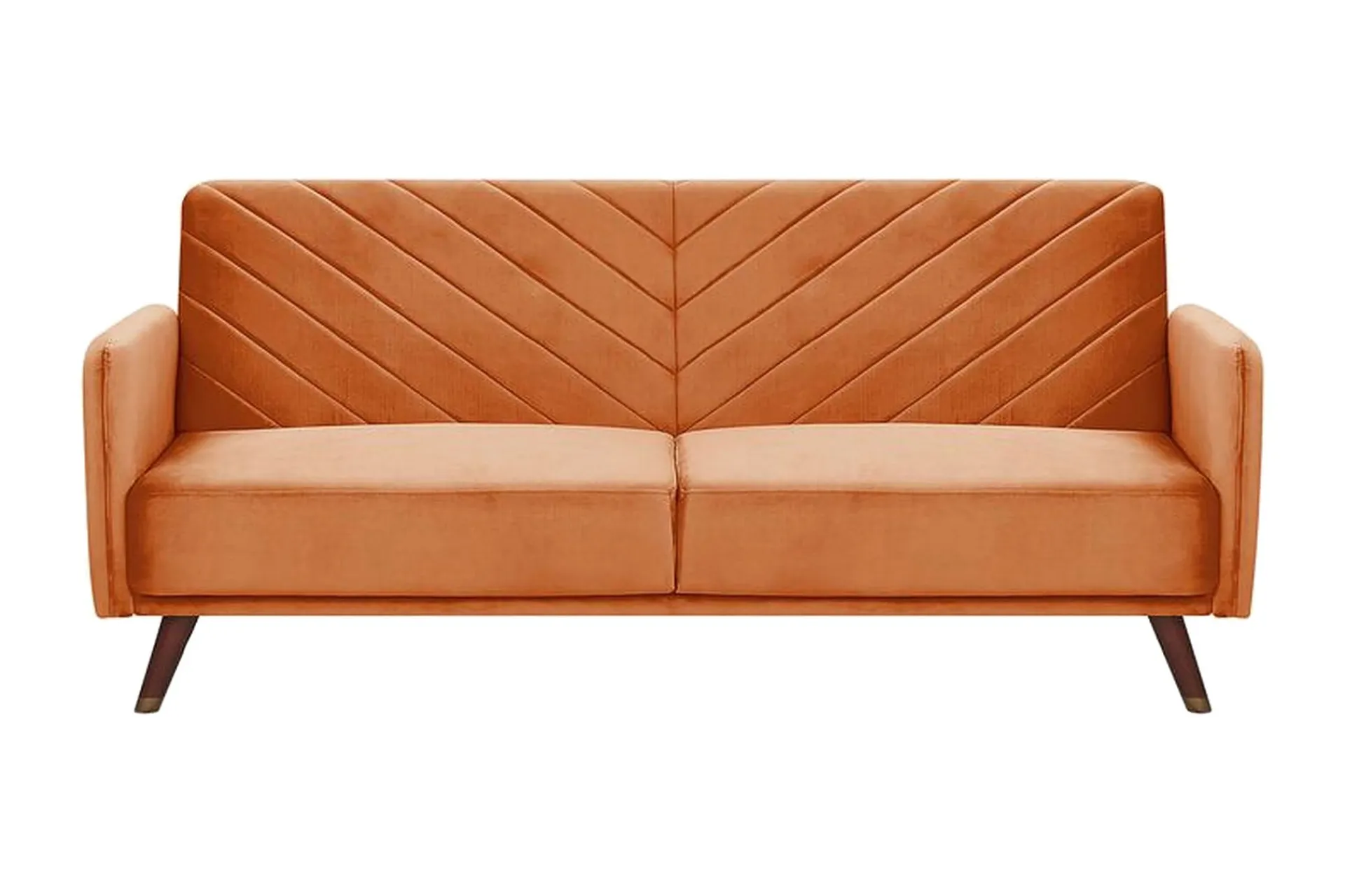 Velour Sofa & Fløyel Sofa-Induja 3-seters Sovesofa Orange