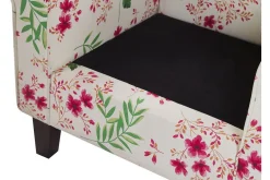 Ingeberg Lenestol med fotskammel Blomstermønster