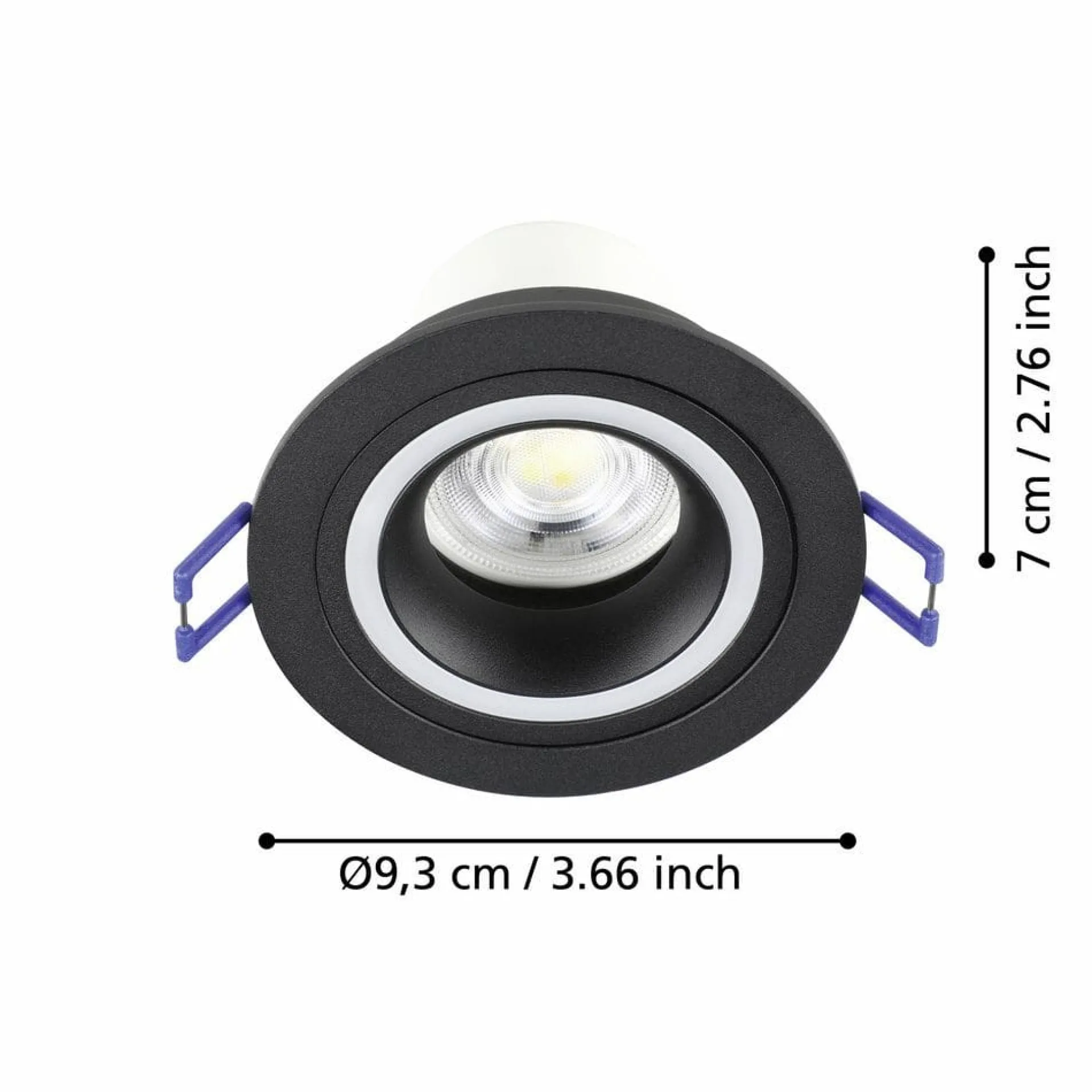 Innfelt lampe Carosso 93 mm