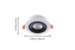 Eglo Innfelt Lampe Calonge RGB 3 stk Svart, Hvit