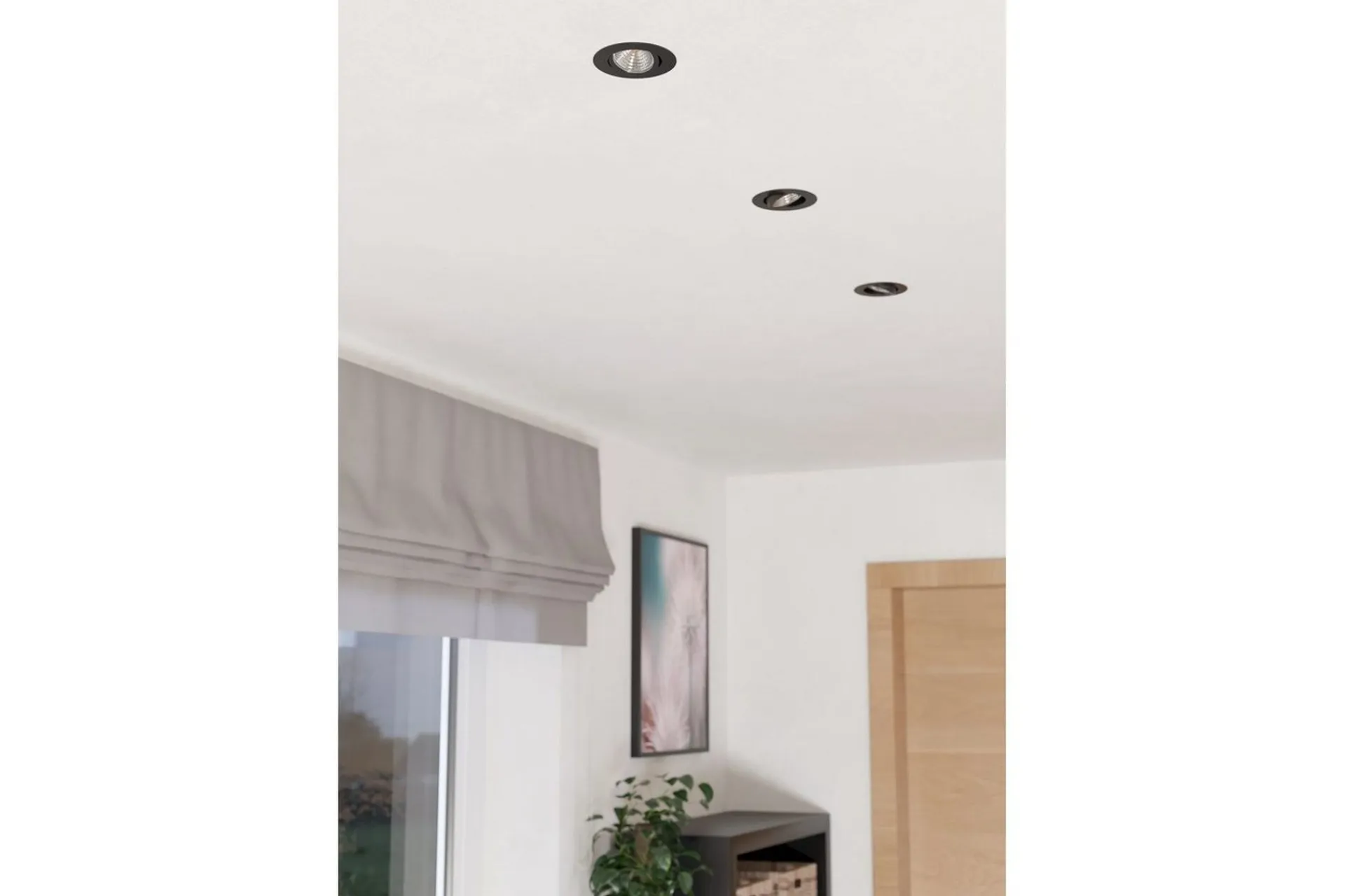 Eglo Spotlights & Downlights-Innfelt Lampe Saliceto 3 stk Ø88 mm 2700K Svart