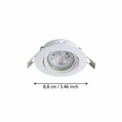 Spotlights & Downlights-Innfelt lampe Favazzina 88 mm sett med 3 Hvit