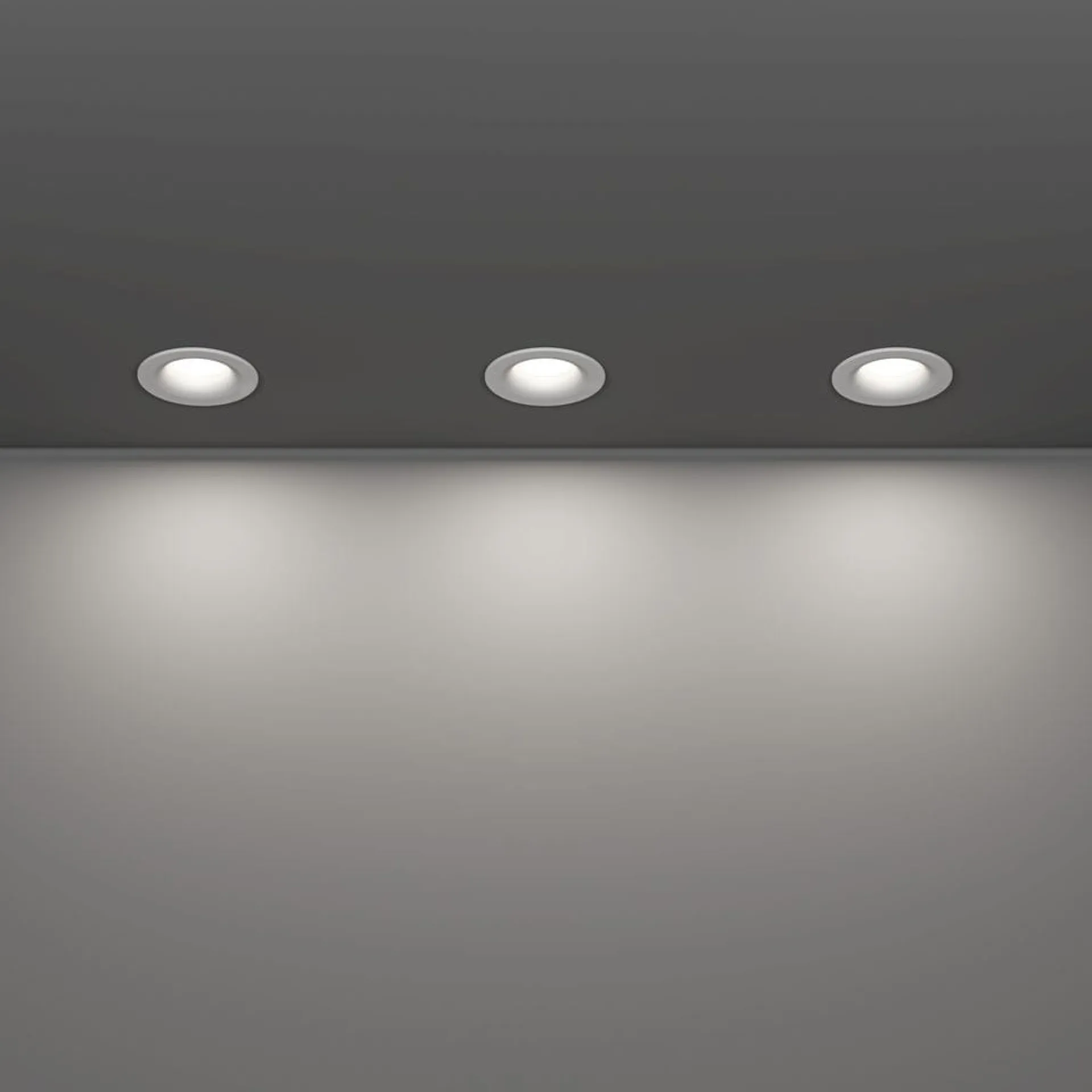 Innfelt lampe Salabate 88 mm Sett med 3