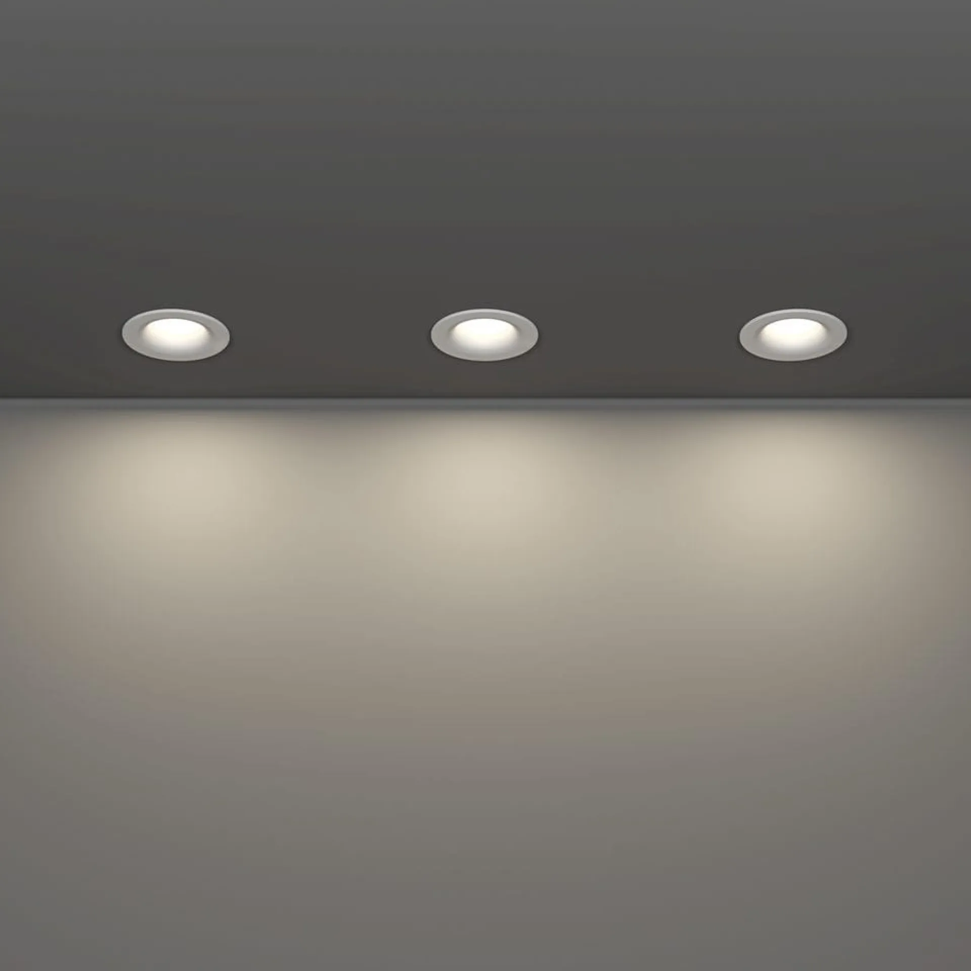 Innfelt lampe Salabate 88 mm Sett med 3