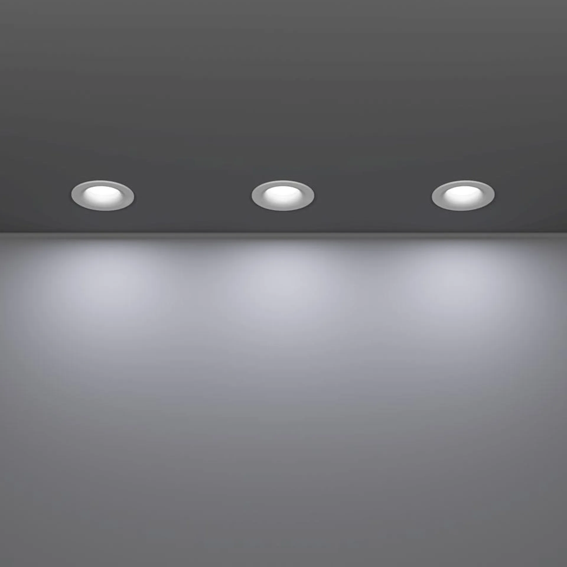 Innfelt lampe Salabate 88 mm Sett med 3