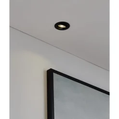 Spotlights & Downlights-Innfelt lampe Saliceto Ø88 mm 2700K Svart