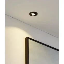 Spotlights & Downlights-Innfelt lampe Saliceto Ø88 mm 2700K Svart