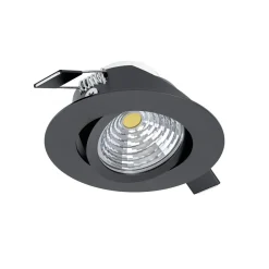 Spotlights & Downlights-Innfelt lampe Saliceto Ø88 mm 2700K Svart