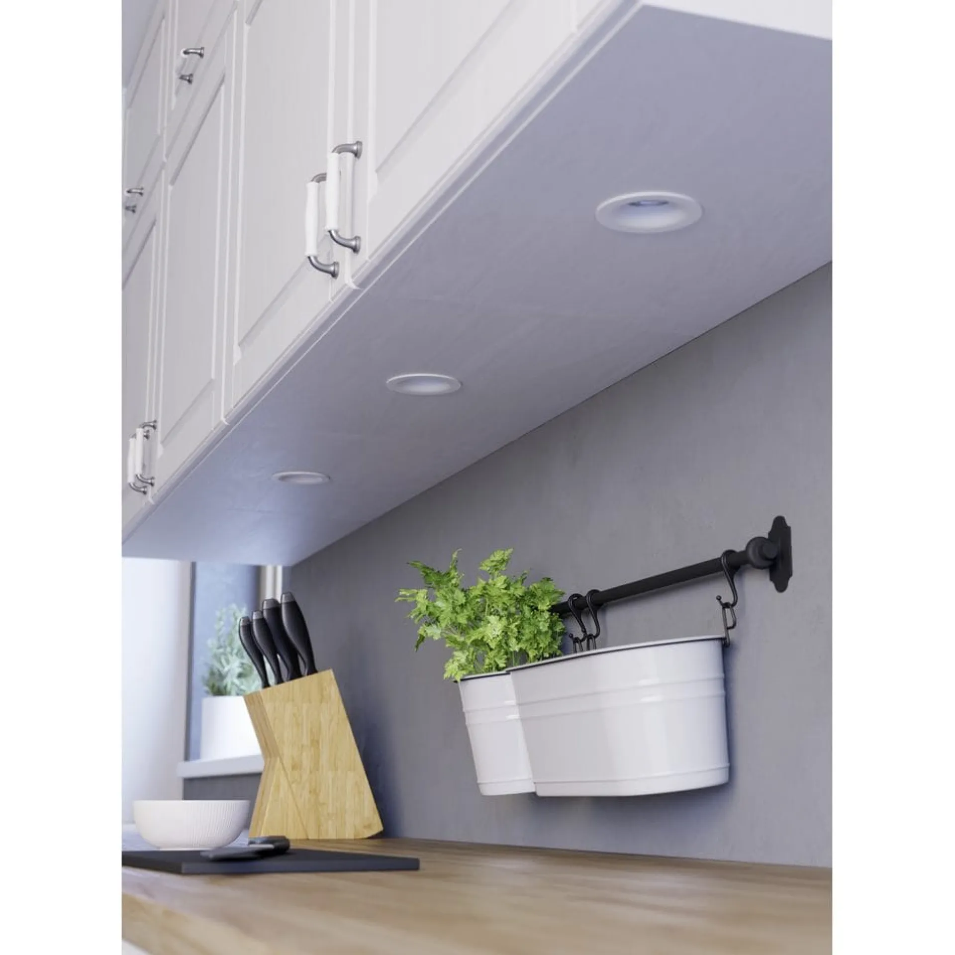 Spotlights & Downlights-Innfelt lampe Saliceto 88 mm 2700K Sett med 3 Hvit
