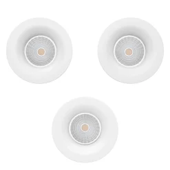 Spotlights & Downlights-Innfelt lampe Saliceto 88 mm 2700K Sett med 3 Hvit