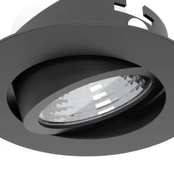 Spotlights & Downlights-Innfelt lampe Saliceto 88 mm 4000K Sett med 3 Svart