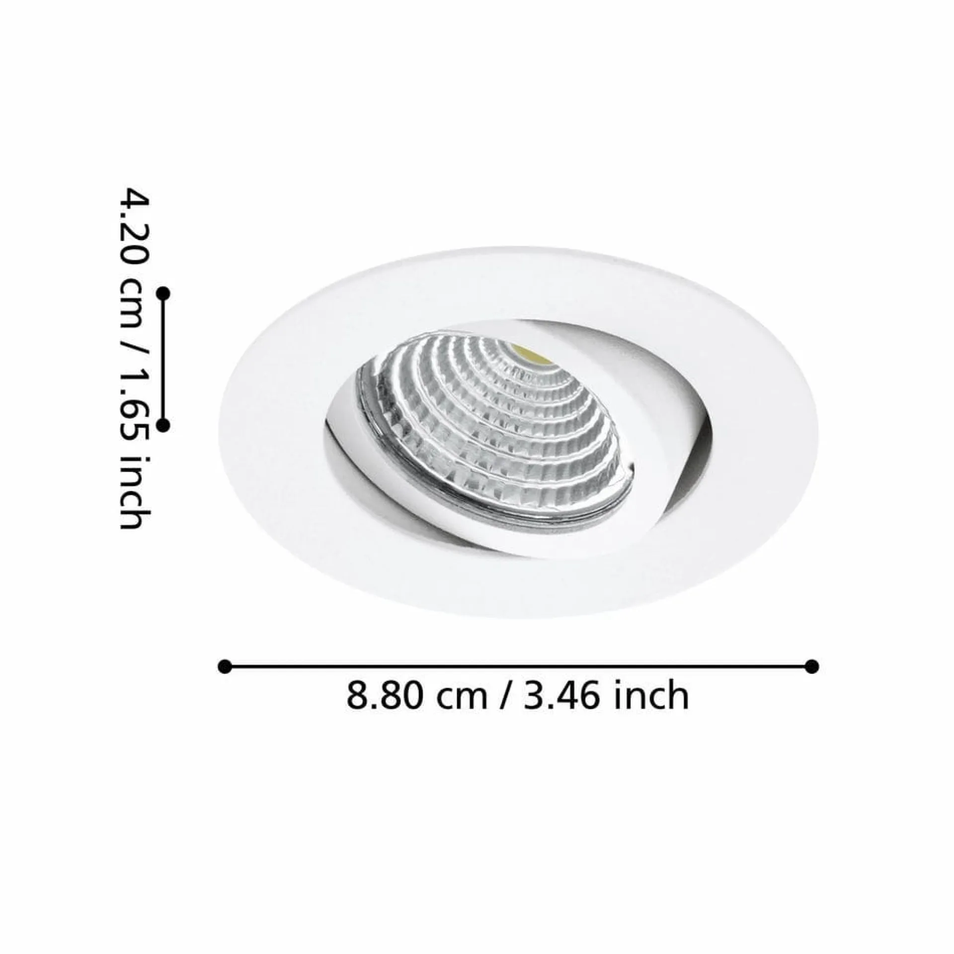 Innfelt lampe Saliceto Mobil 4000K Sett på 3