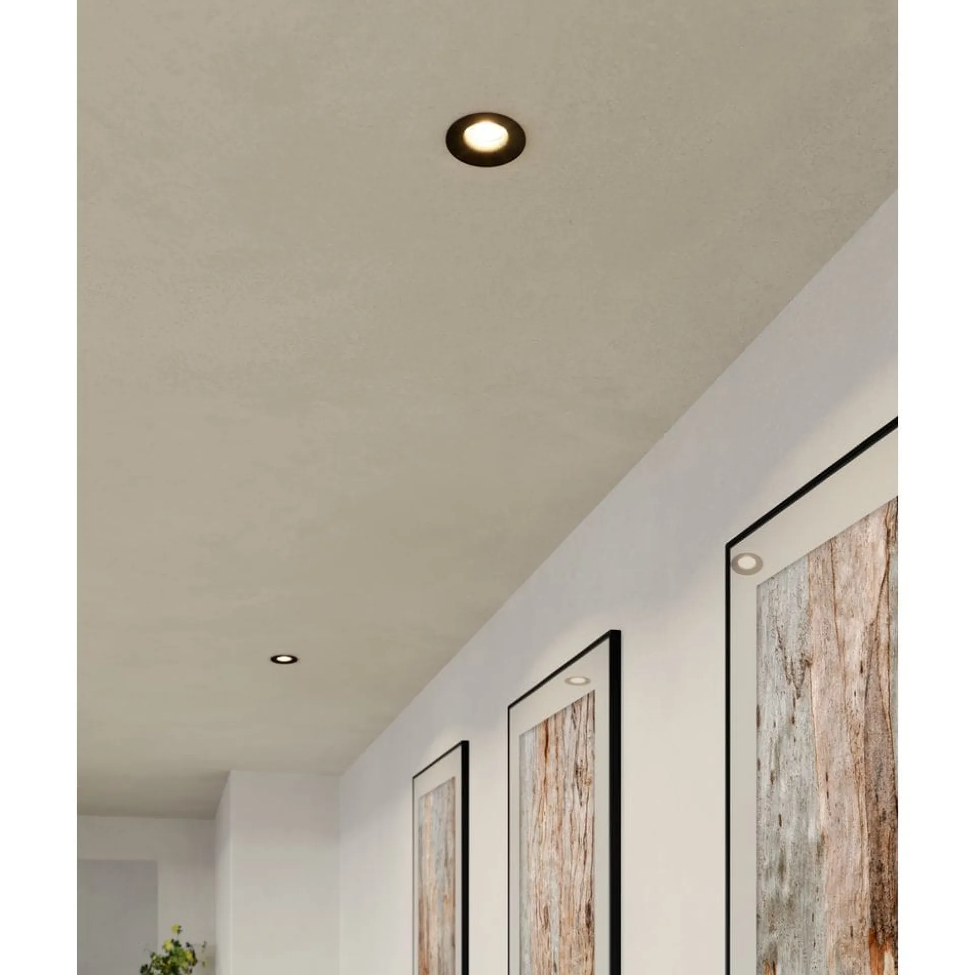 Spotlights & Downlights-Innfelt lampe Saliceto Stel 88 mm 2700K Svart