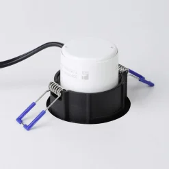 Spotlights & Downlights-Innfelt lampe Saliceto Stel 88 mm 2700K Svart