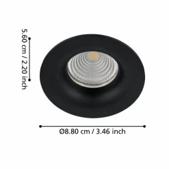 Spotlights & Downlights-Innfelt lampe Saliceto Stel 4000K Svart