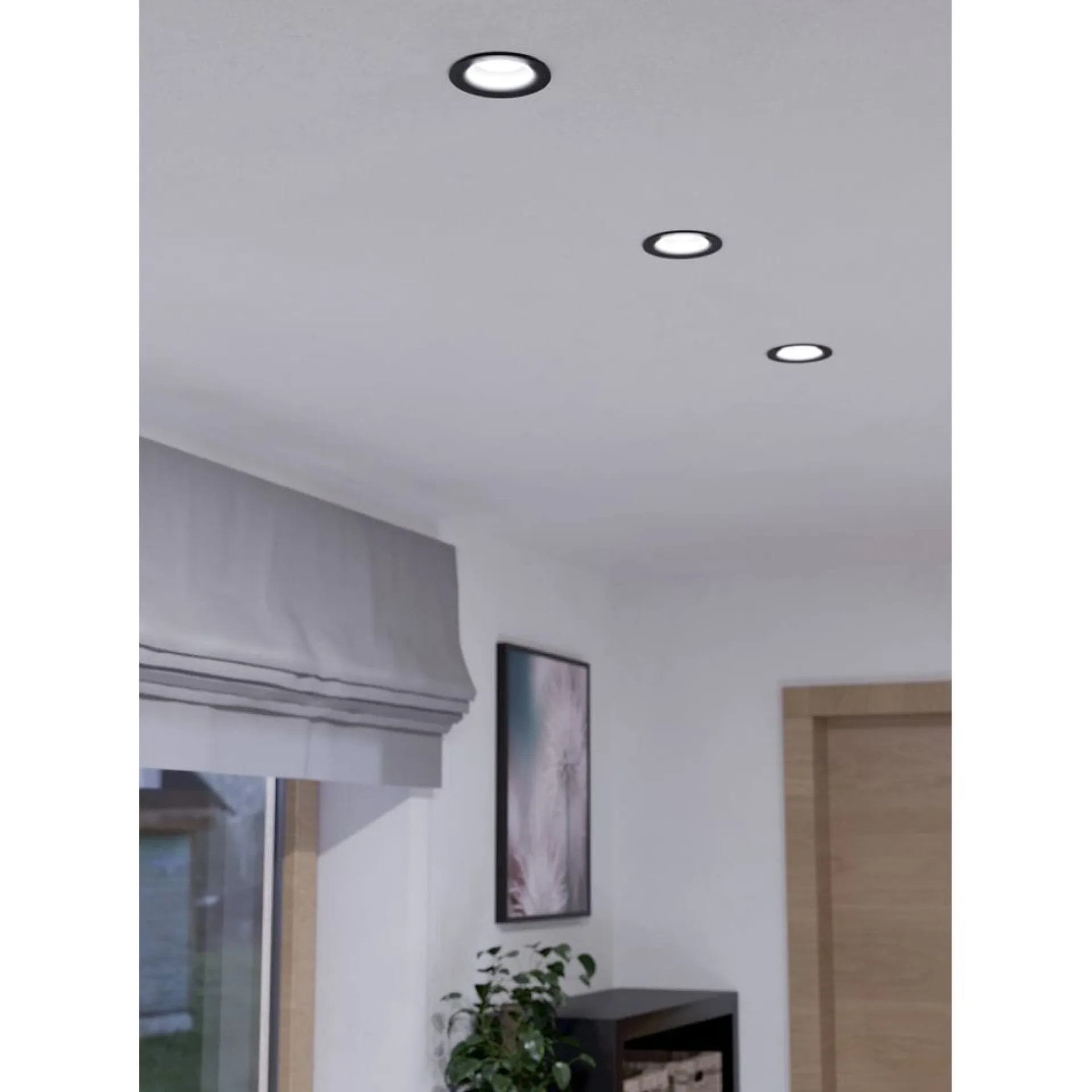 Spotlights & Downlights-Innfelt lampe Saliceto Stel 4000K Svart