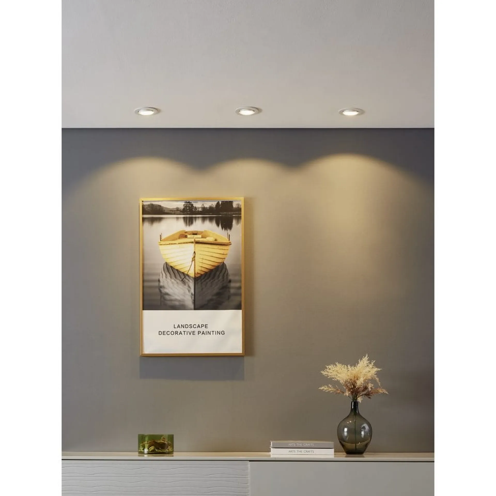 Innfelt lampe Saliceto 3 stk Ø88 mm 2700K