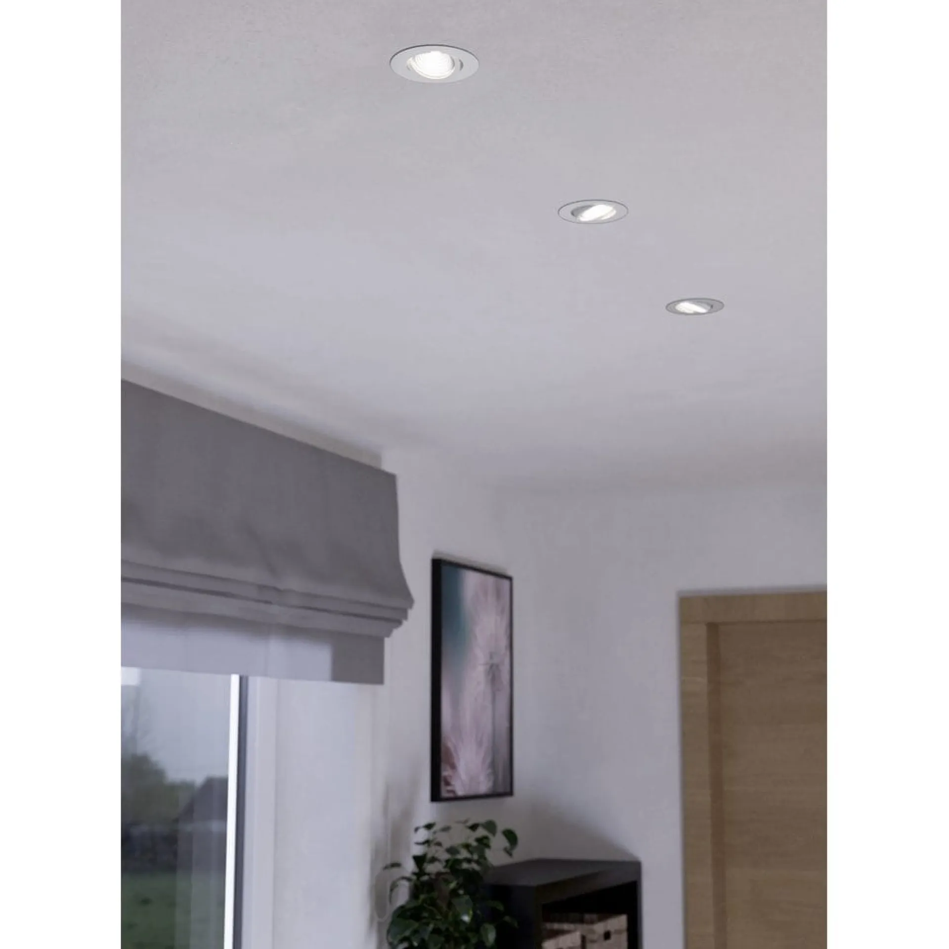 Innfelt lampe Saliceto 3 stk Ø88 mm 2700K