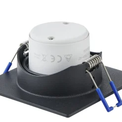 Spotlights & Downlights-Innfelt lampe Saliceto 88x88 mm 4000K Sett av 3 Svart
