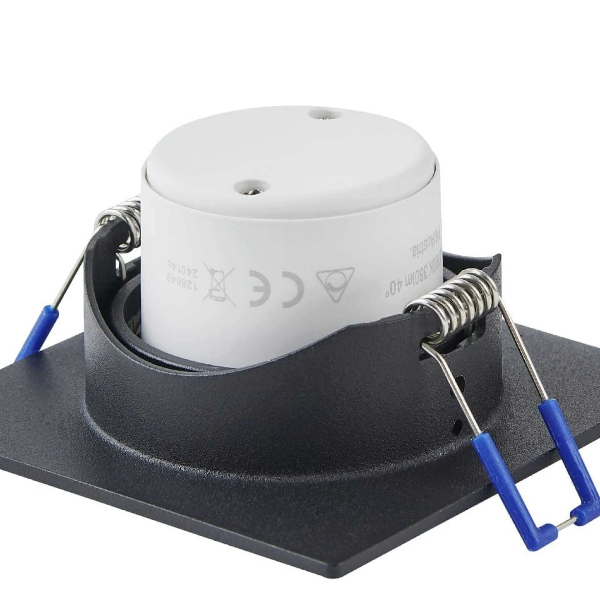 Spotlights & Downlights-Innfelt lampe Saliceto 88x88 mm 4000K Sett av 3 Svart