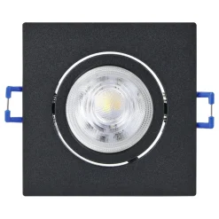 Spotlights & Downlights-Innfelt lampe Saliceto 88x88 mm 4000K Sett av 3 Svart