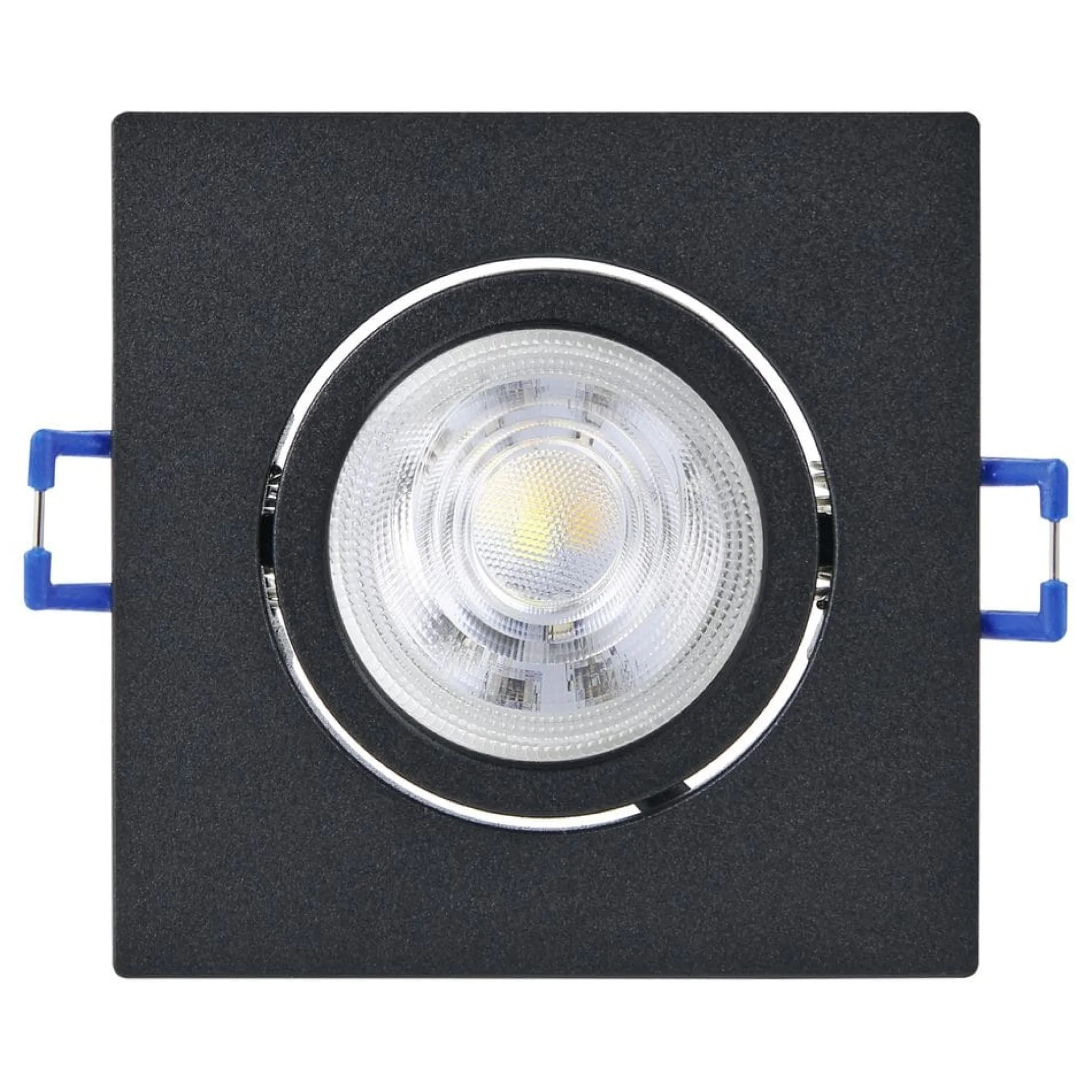 Spotlights & Downlights-Innfelt lampe Saliceto 88x88 mm 4000K Sett av 3 Svart