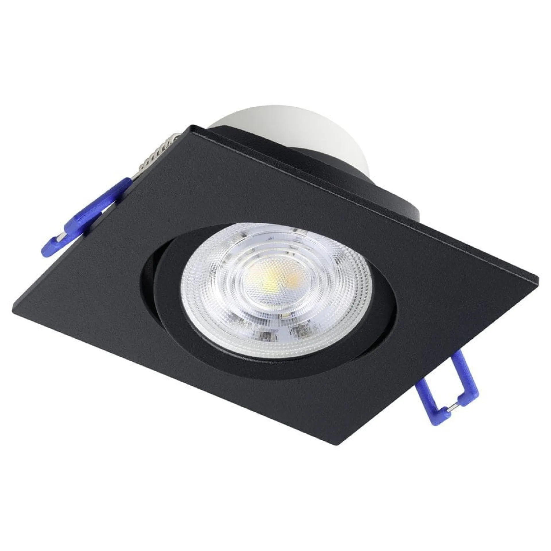 Spotlights & Downlights-Innfelt lampe Saliceto 88x88 mm 4000K Sett av 3 Svart