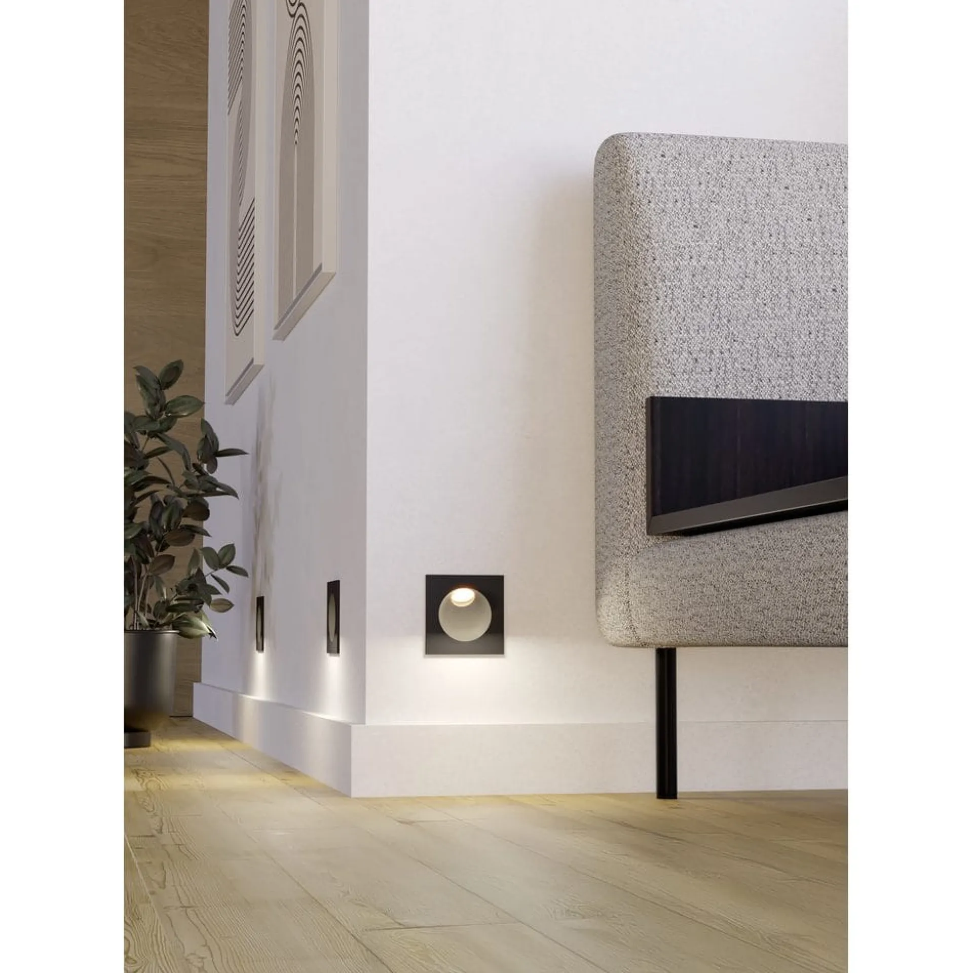 Spotlights & Downlights-Innfelt lampe Zarate Svart