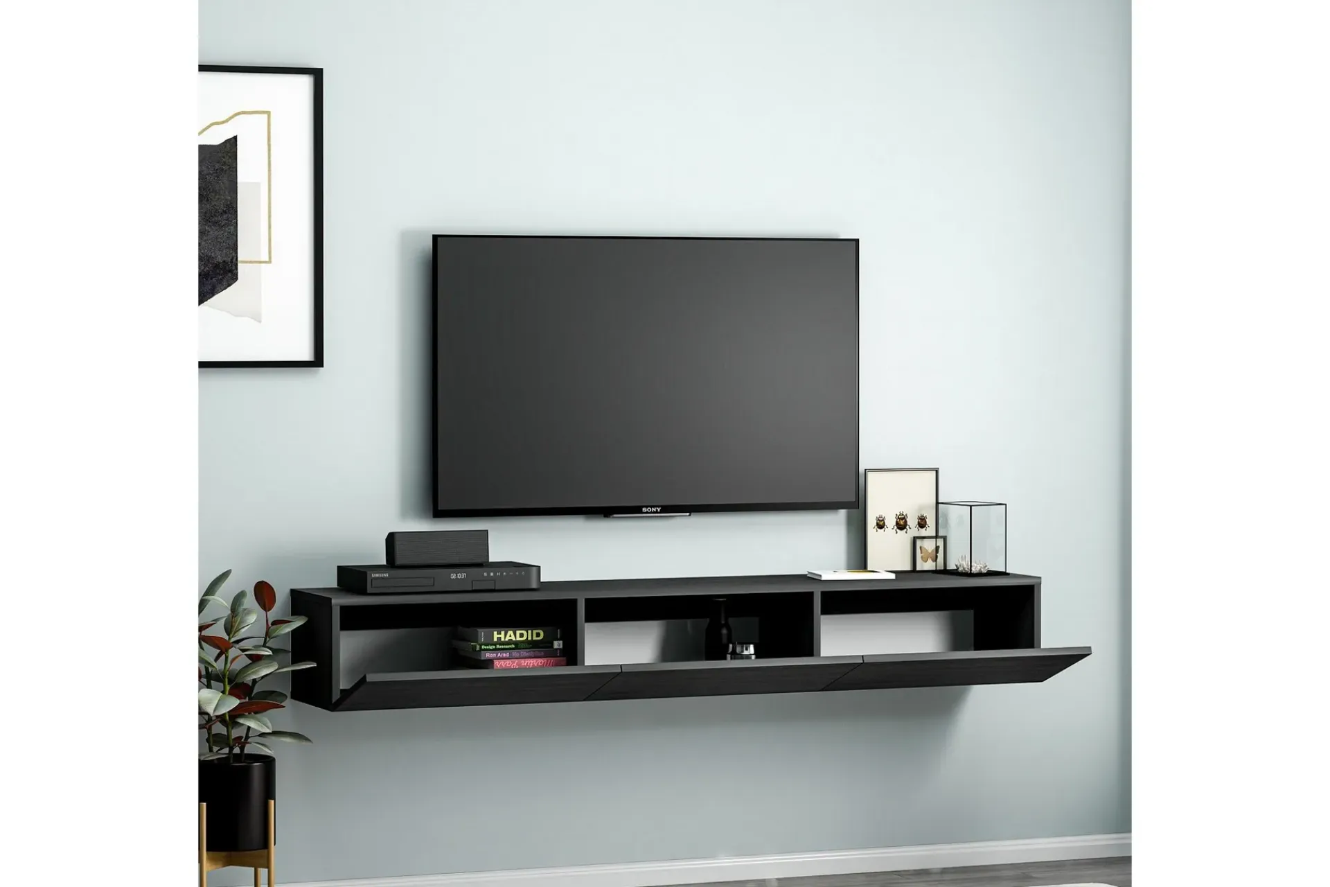 Tv-Benk & Mediabenk-Interlaken TV-benk 180 cm Svart