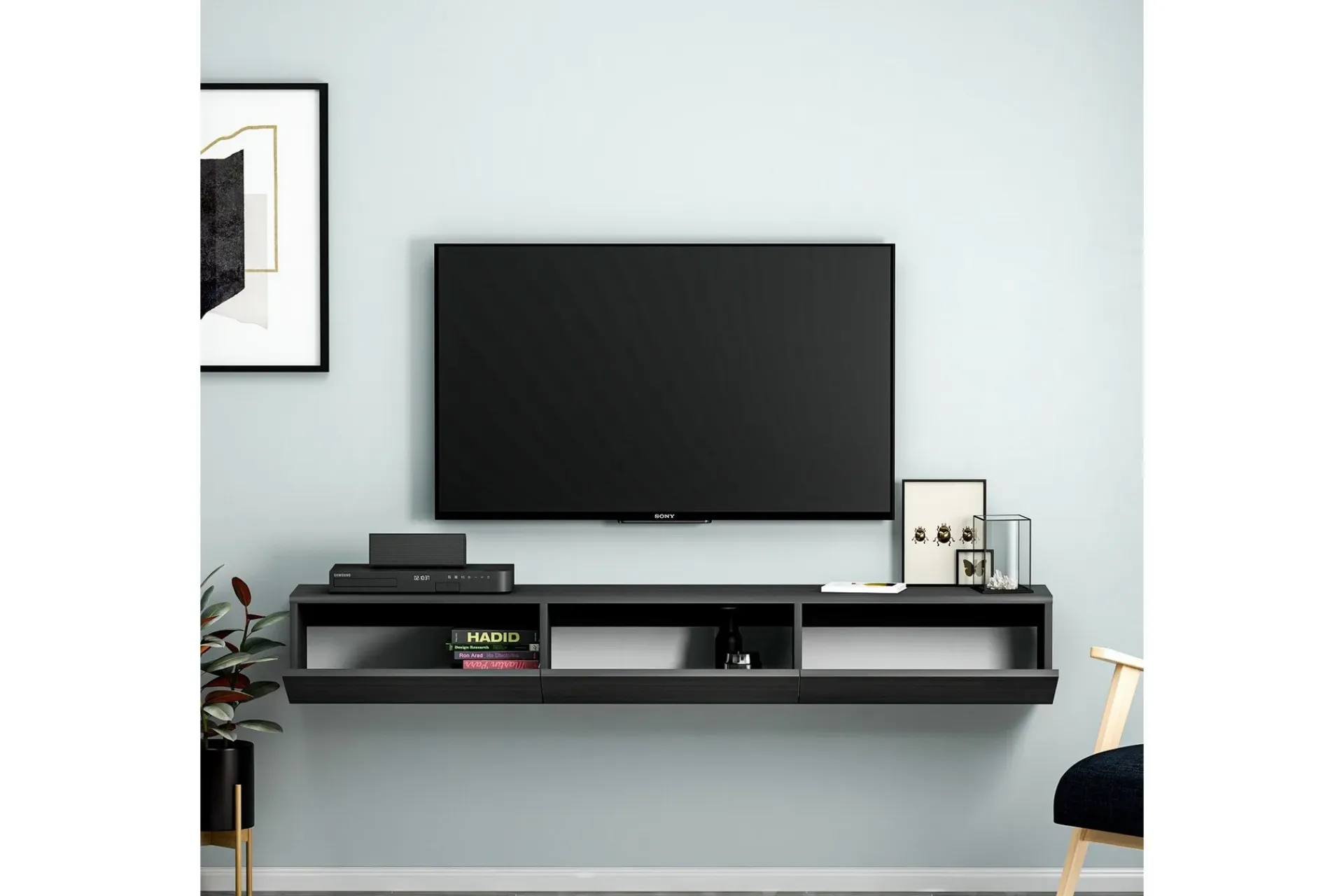 Tv-Benk & Mediabenk-Interlaken TV-benk 180 cm Svart