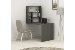 Kontorbord-Irbene Veggskrivebord 59 cm med Oppbevaring Hylle Antracit