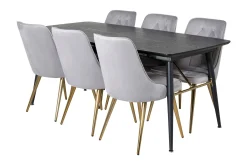 Venture Home Irunea Forlengningsbar Spisegruppe 180cm inkl 6 Valera Lyx S