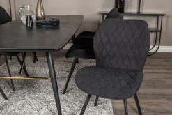 Venture Home Spisegrupper-Irunea Forlengningsbar Spisegruppe 180 cm inkl. 6 Sumoas Sto Svart